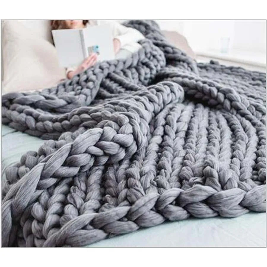 Chunky Merino Wool Blanket