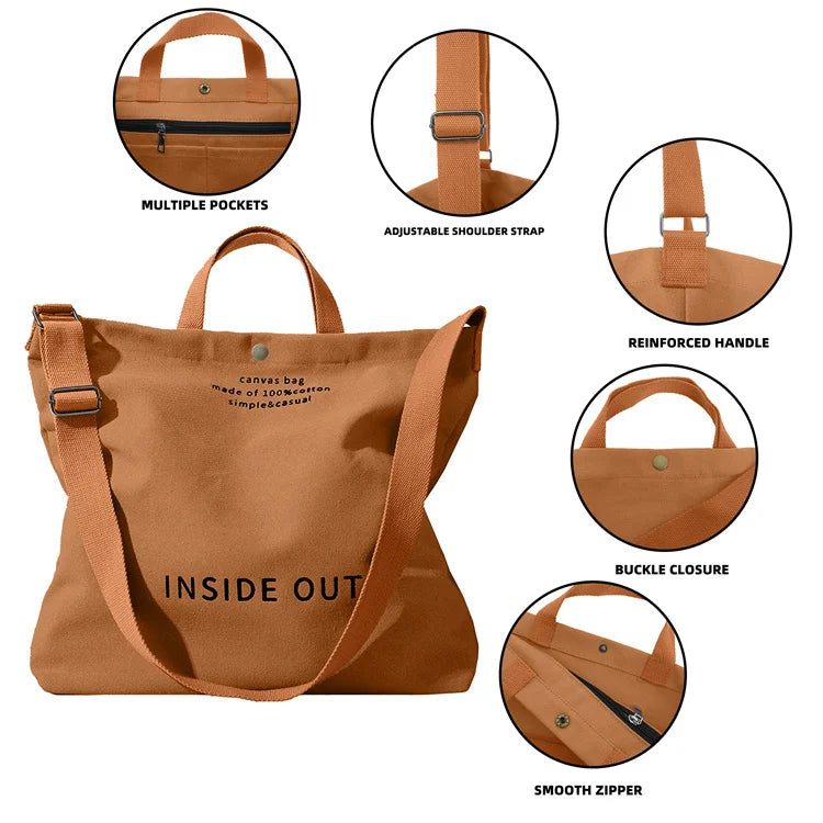 Canvas Tote Bag and High-End Versatile Shoulder Bag
