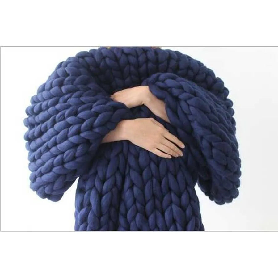 Chunky Merino Wool Blanket