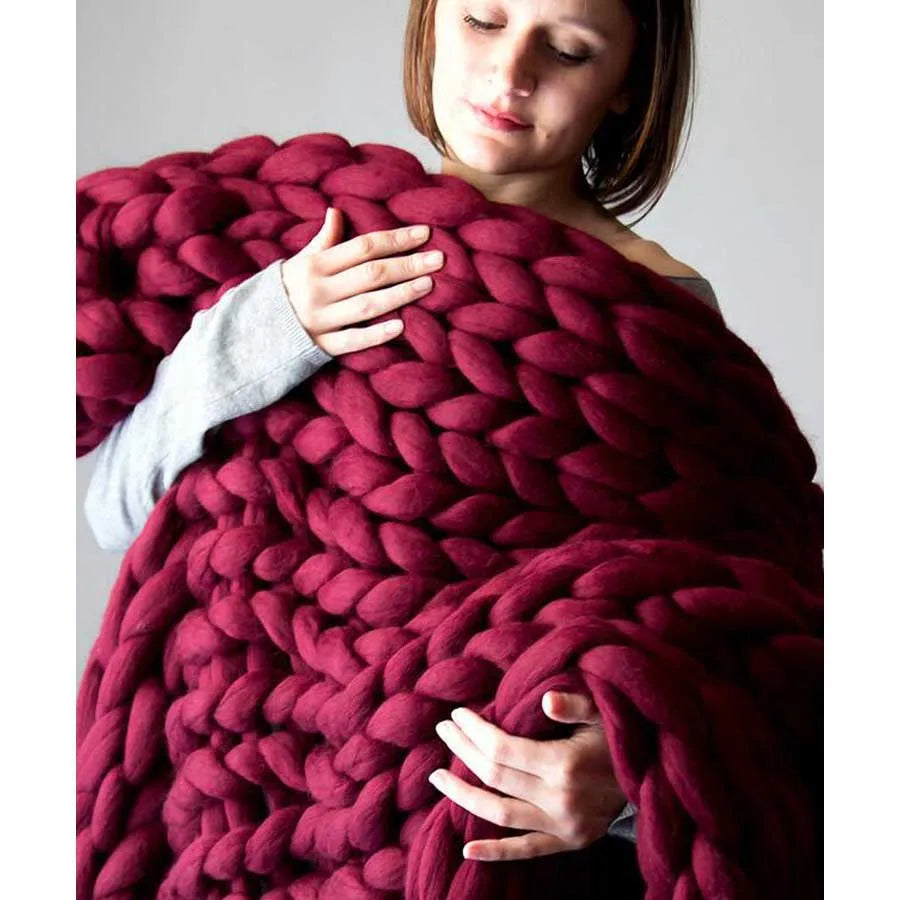 Chunky Merino Wool Blanket