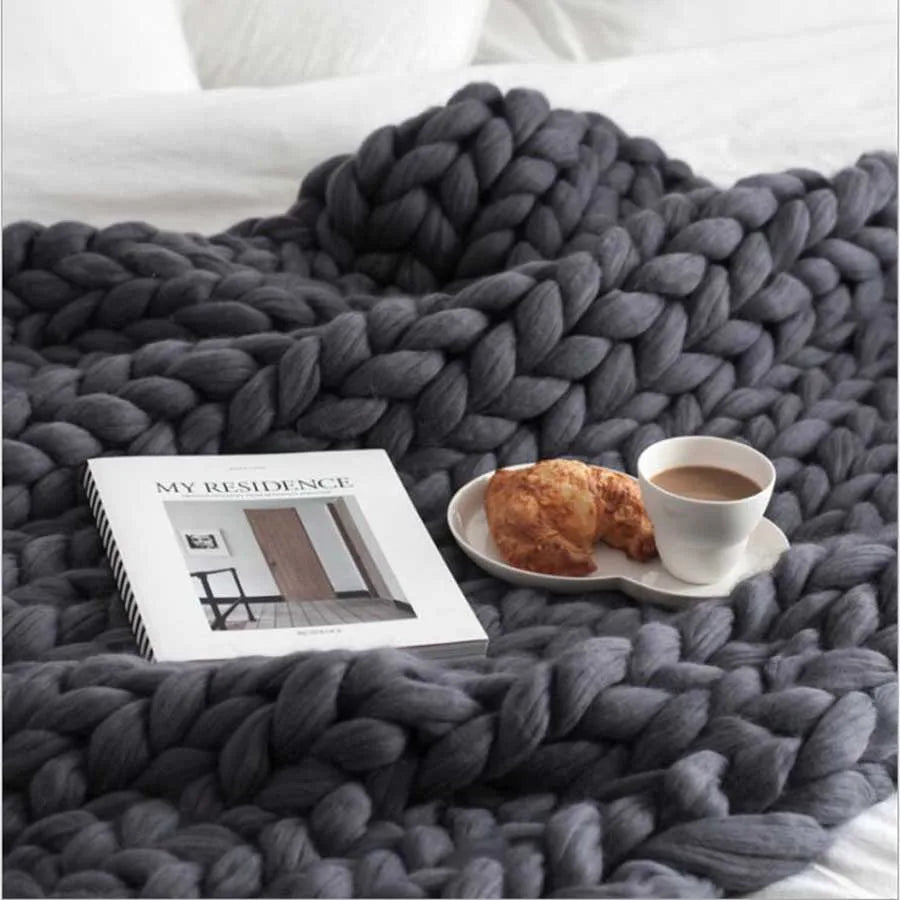 Chunky Merino Wool Blanket