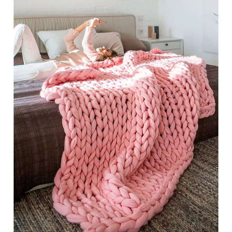 Chunky Merino Wool Blanket