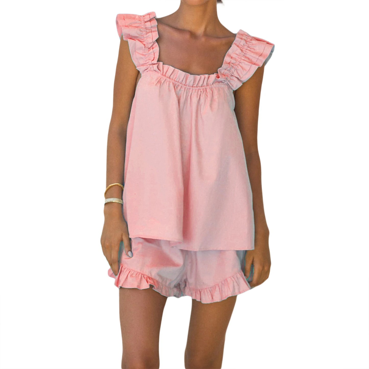 Sky Blue Ruffle Lounge Set