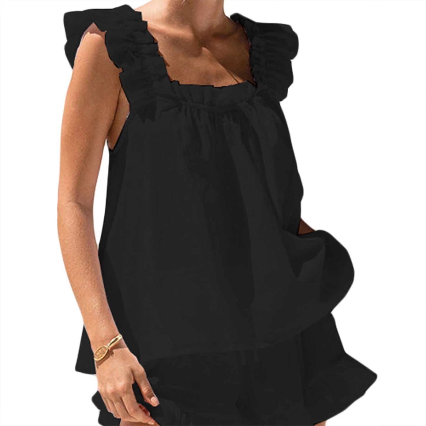 Sky Blue Ruffle Lounge Set